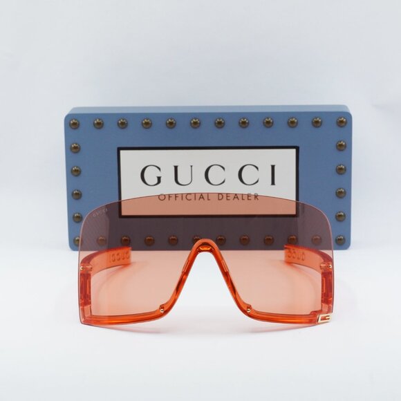 Gucci GG1631S 001 Shield Sunglasses - Red - Picture 2 of 12